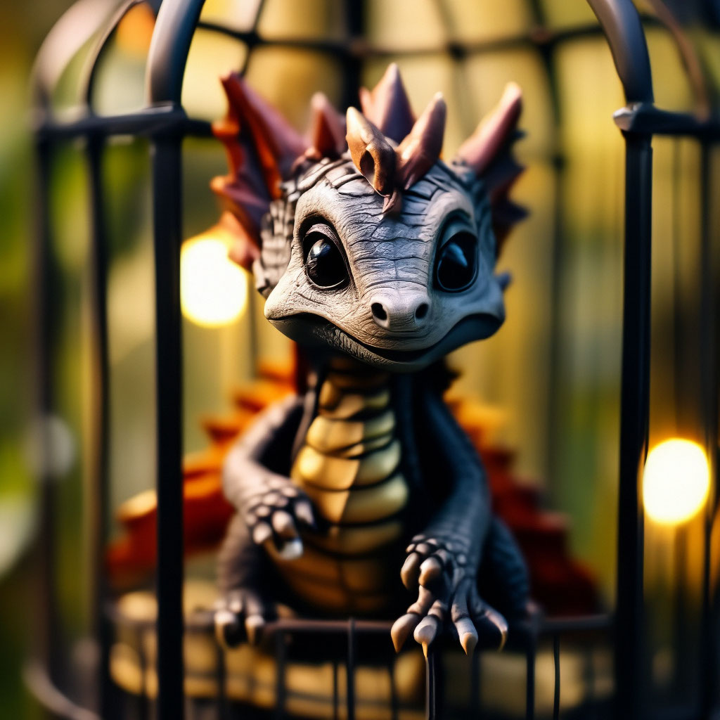 "!WE OPEN ON JANUARY 1ST! A cute little dragon is sitting in a bird ...