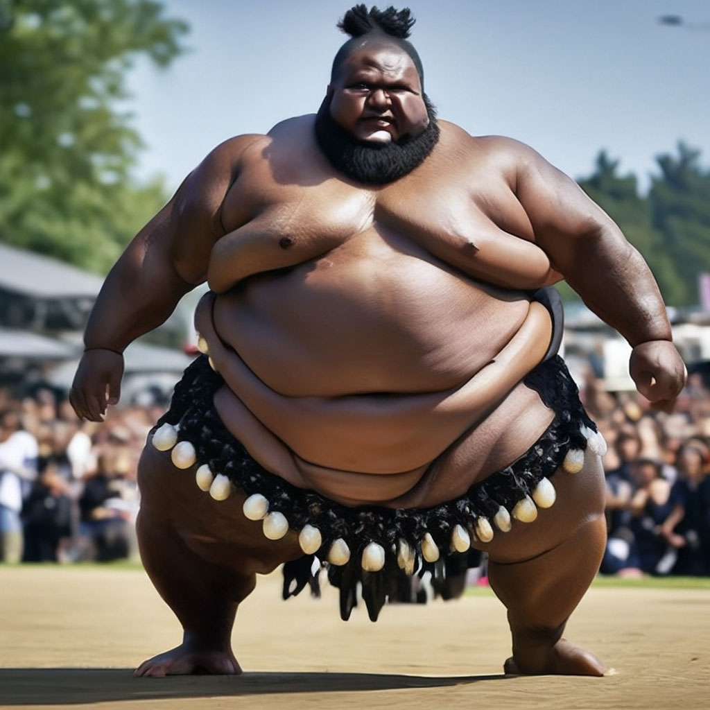 Fat sumo wrestler on sale