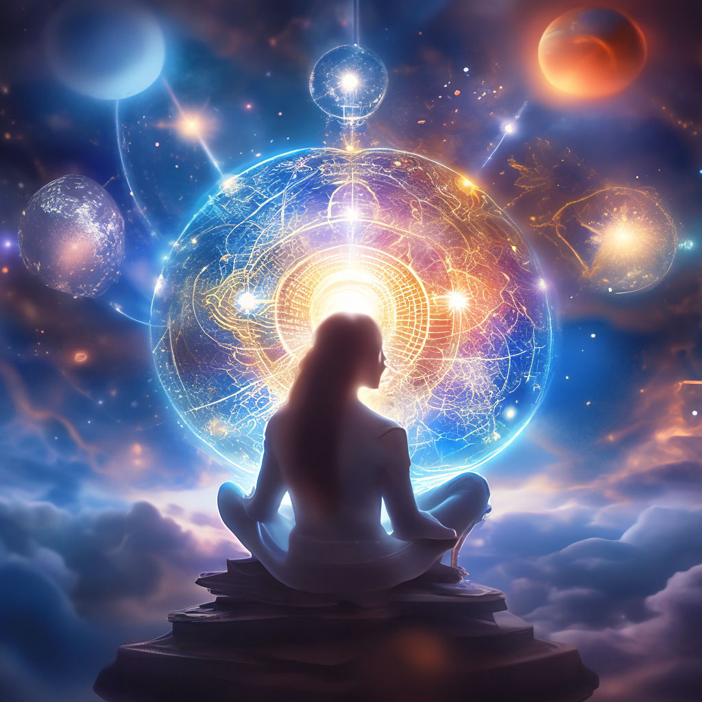 "Thoughts in the universe" — image created in Shedevrum