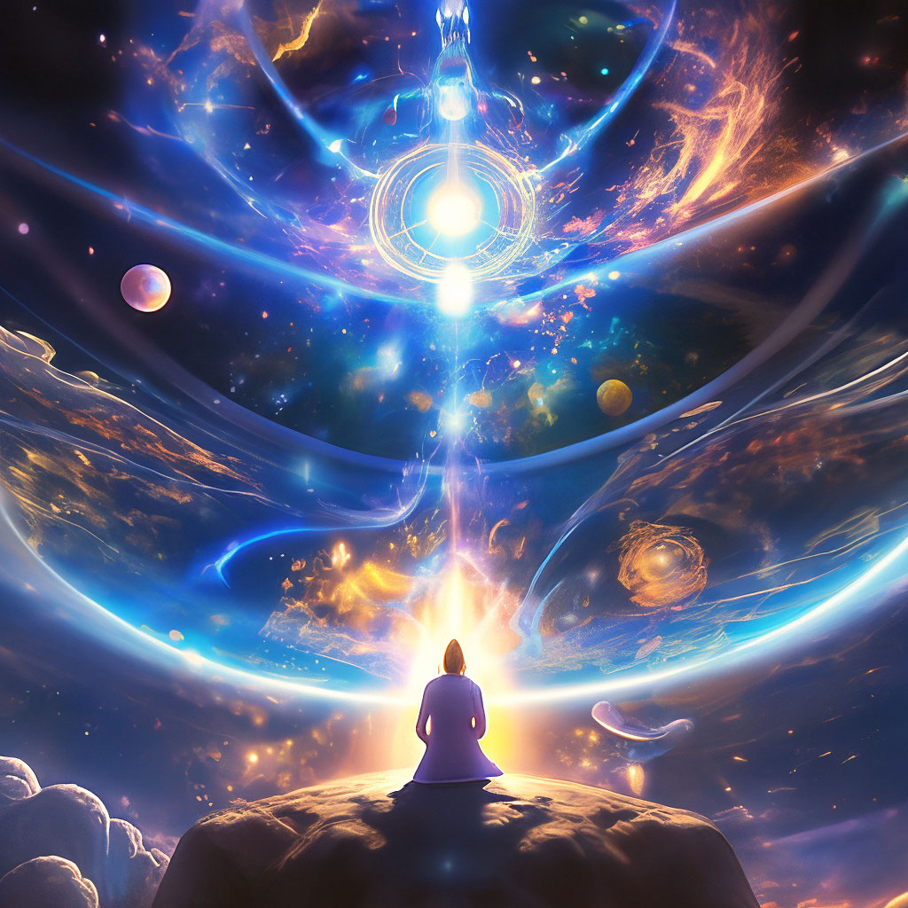 "Creator of the universe" — image created in Shedevrum