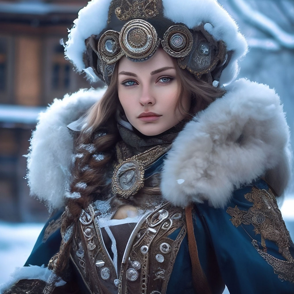 The fabulous Russian snow maiden ️ 👸 ️" — image created in Shedevrum