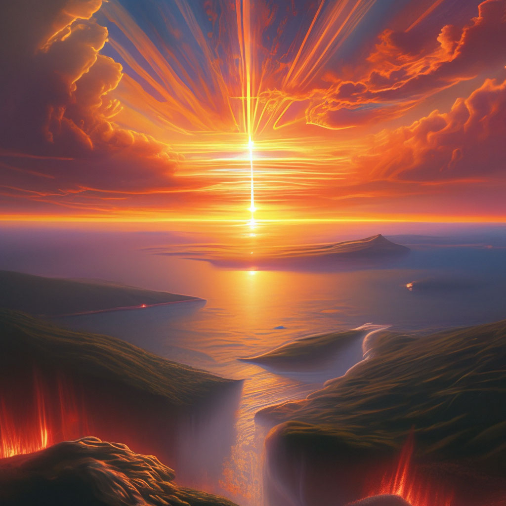 "Sunset of Earth's life" — image created in Shedevrum