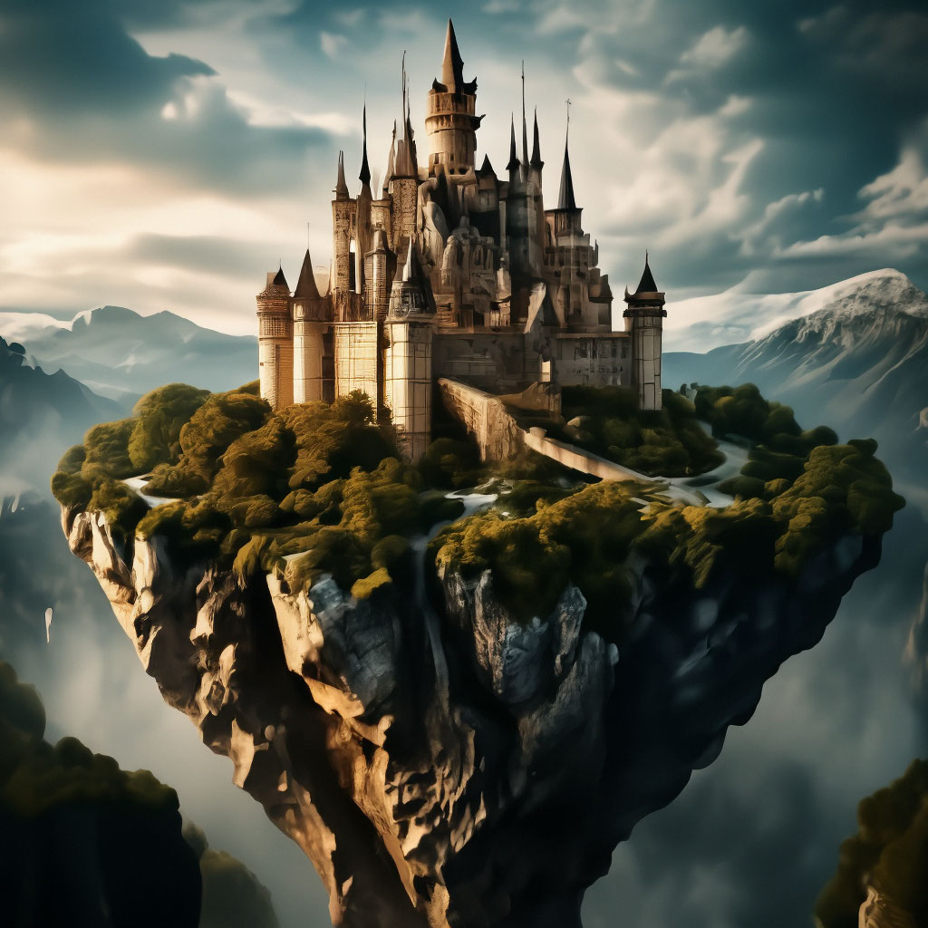 "There is a castle on a floating island , aesthetically pleasing ...