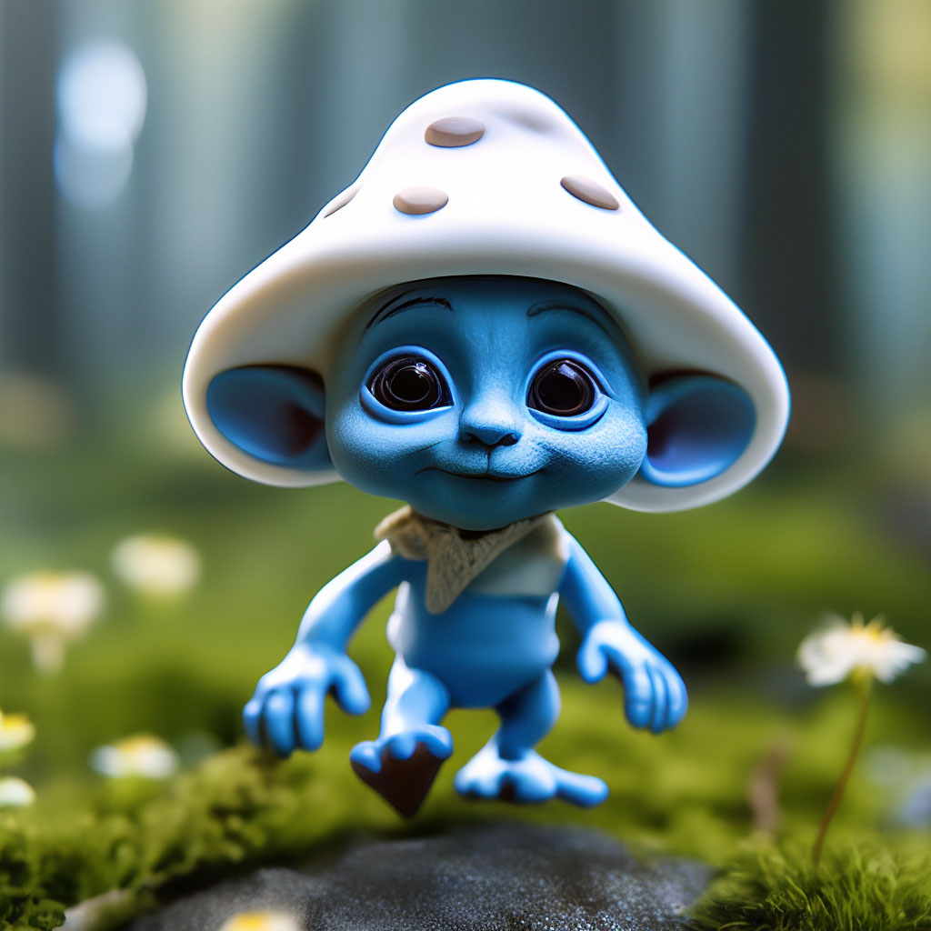 shailushay-realistic-skinny-smurf-with-the-face-of-a-kitty-walks