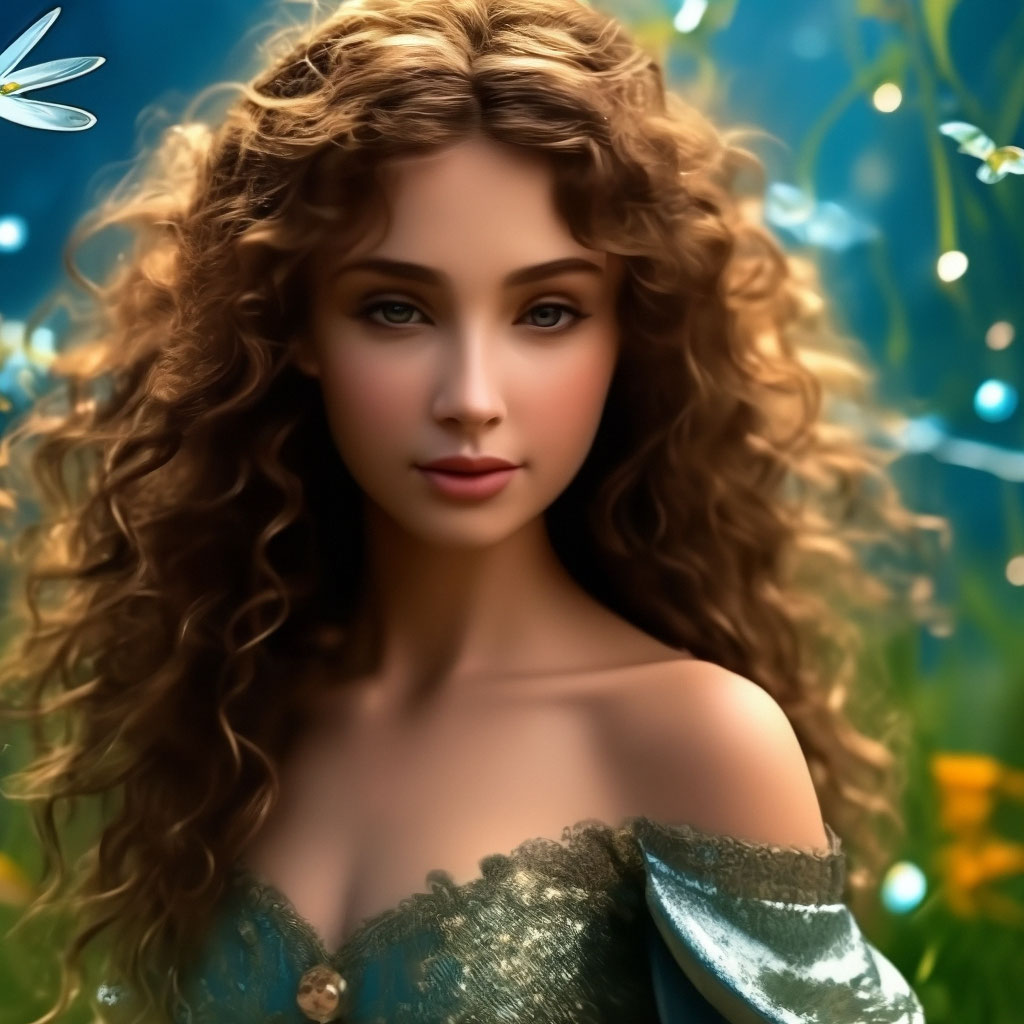 "Professional photo+ high detail+ An enchanting princess crossing an ...