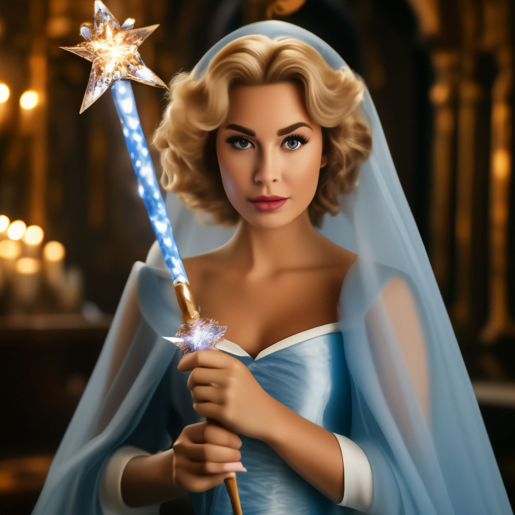 "Fairy godmother Cinderella magic wand real photo high quality" — image ...