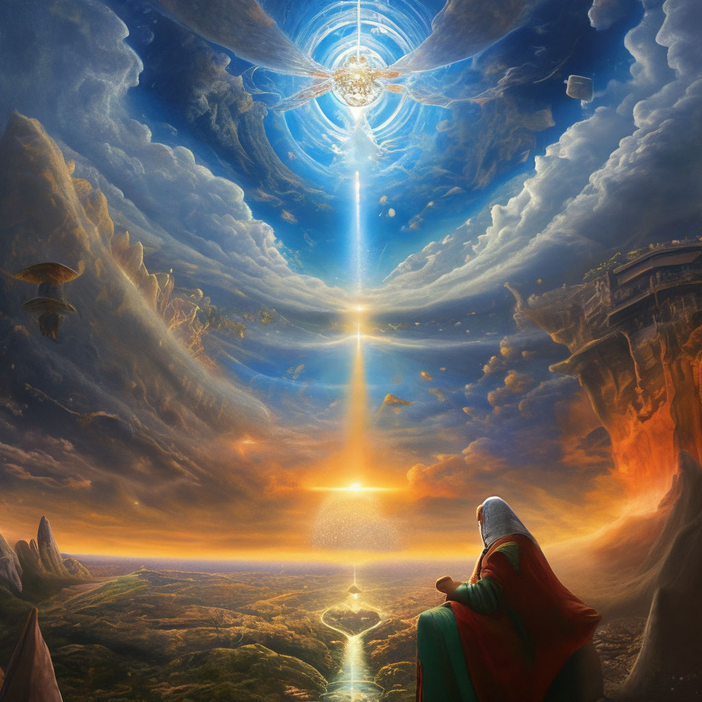 "The world before the creation of the world" — image created in Shedevrum