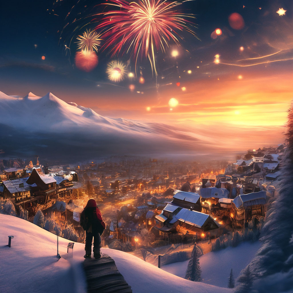 "The new year is coming" — image created in Shedevrum