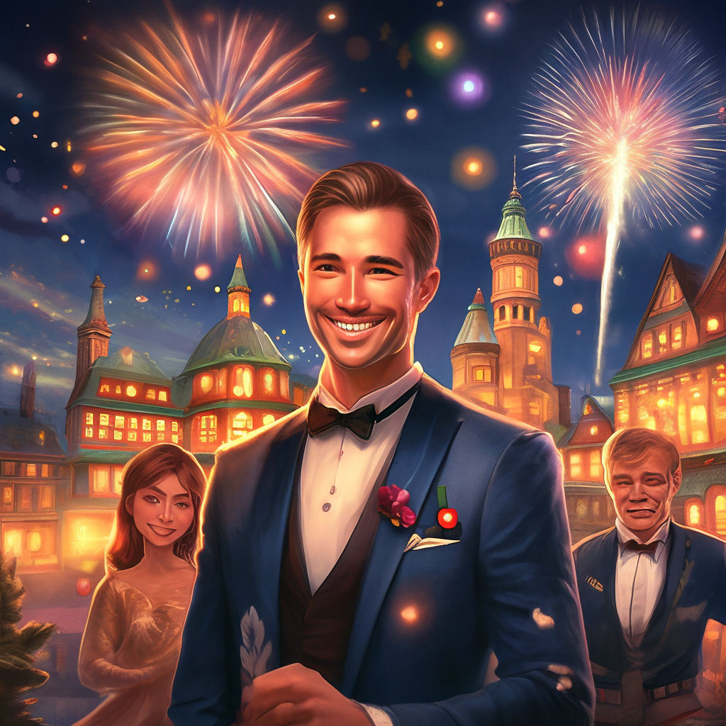 "Happy New Year to all of you" — image created in Shedevrum
