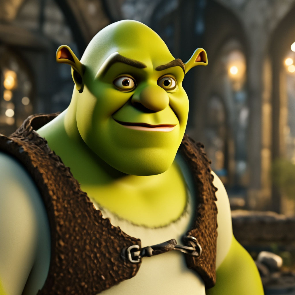 Shrek» — картинка создана в Шедевруме