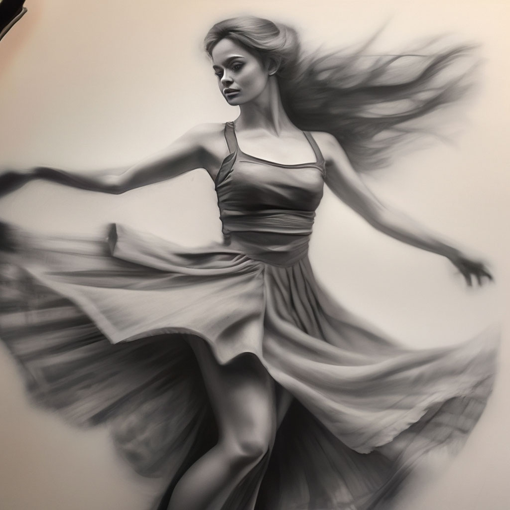Рисунок девушка танцует (37 фото)