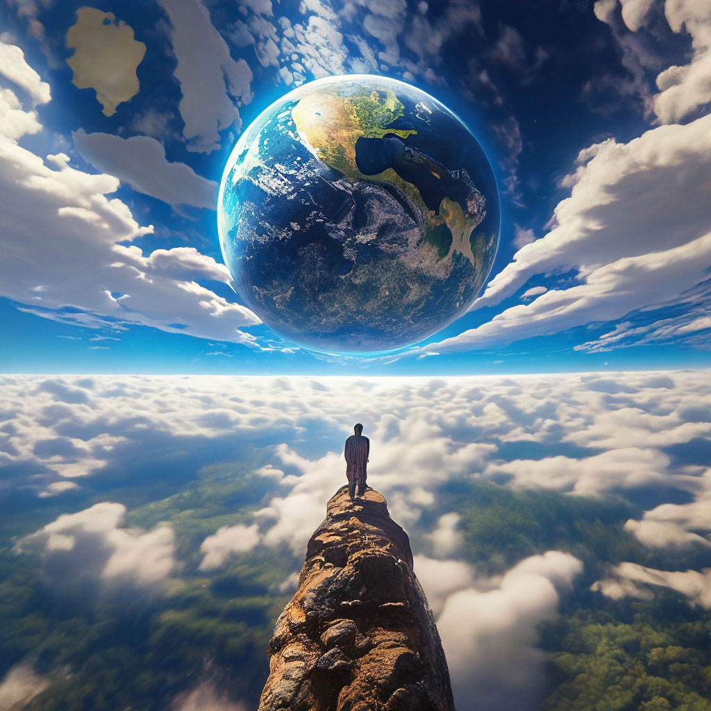 "When the earth changed places with …" — image created in Shedevrum