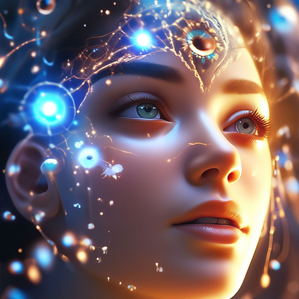 "Mega-beautiful telepathic girl with a third eye on the forehead ...