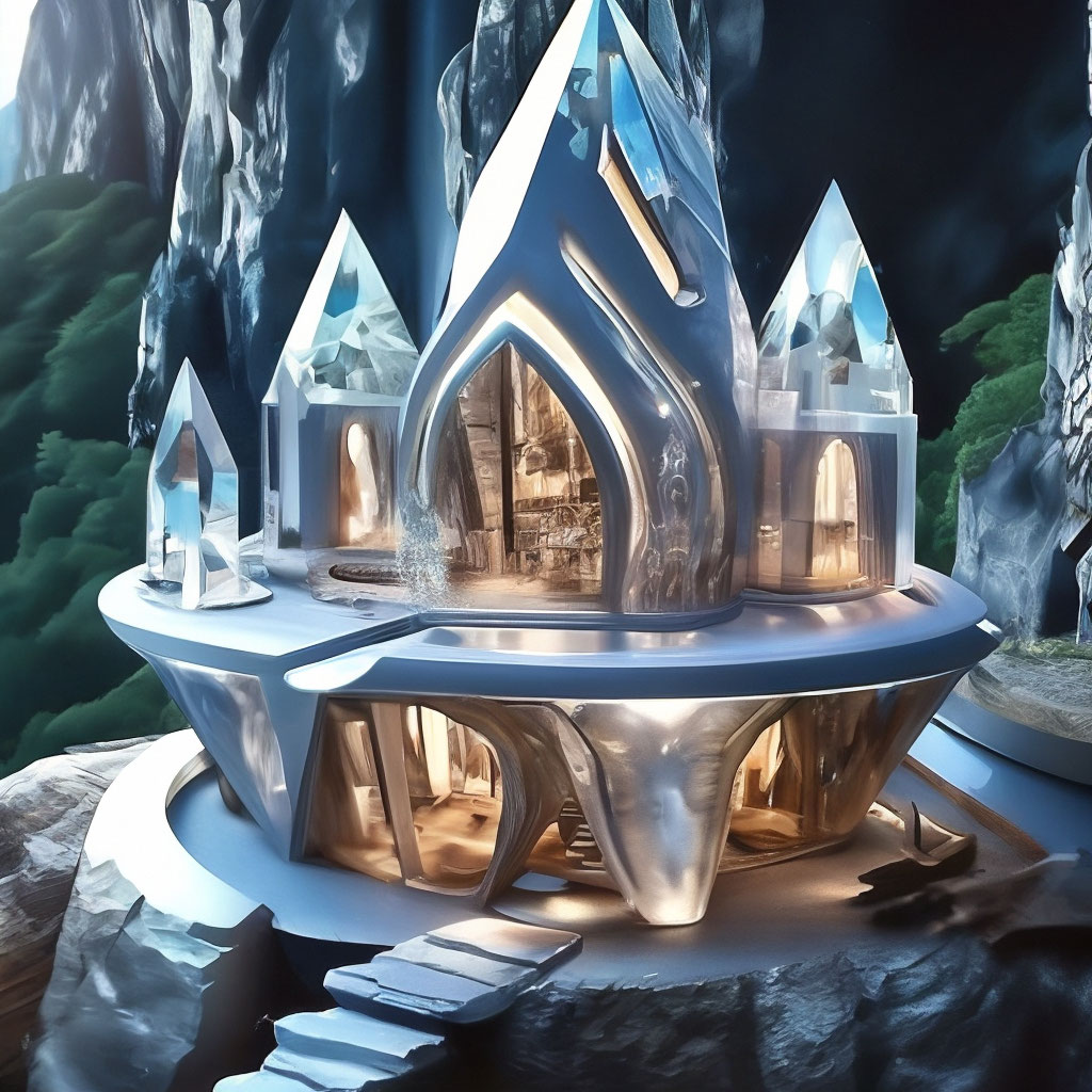 lisMatveeva futuristic bionic hybrid crystal + epic geode house ...