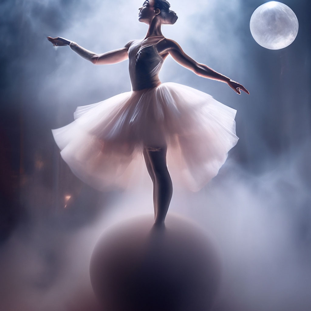 "Ballet dancer.🩰 The ballerina is standing on top of a crystal ball ...