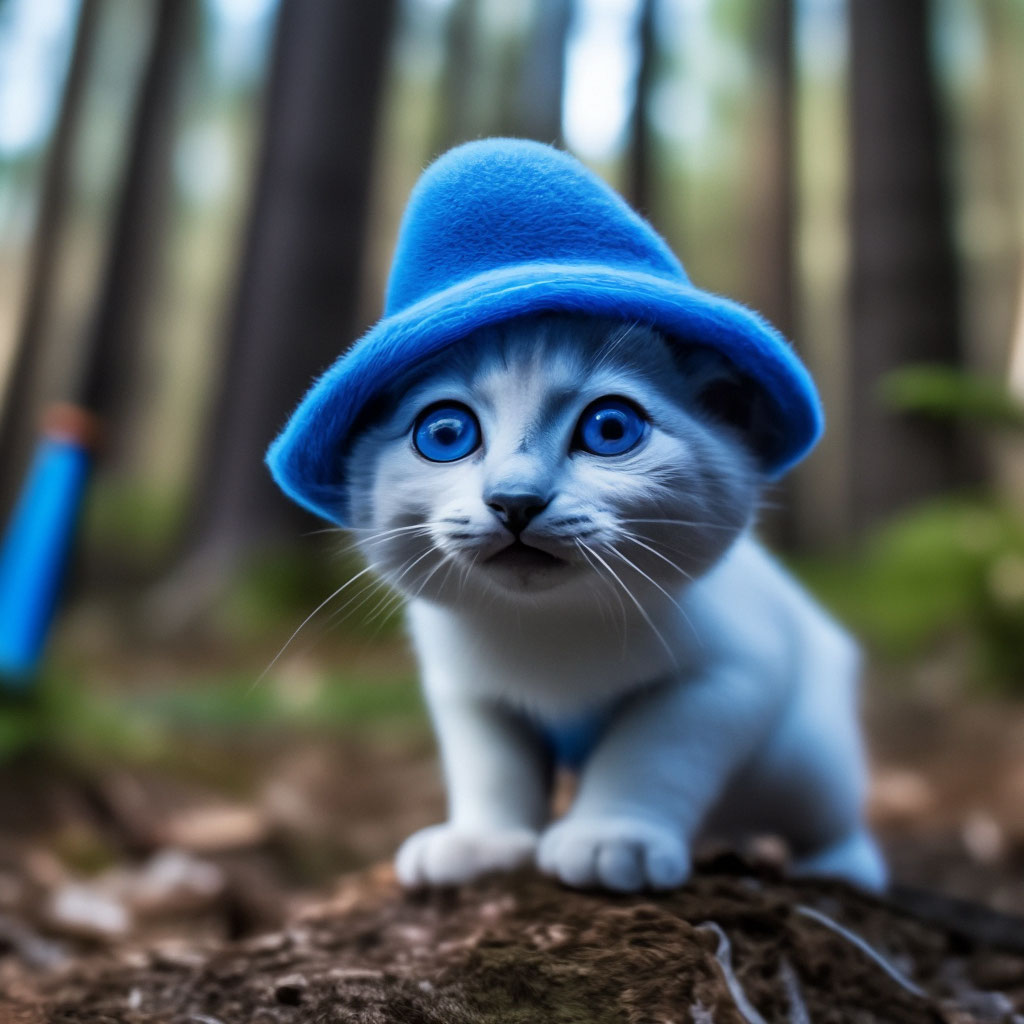 shailushay-realistic-skinny-smurf-with-a-kitty-face-walks-through-the