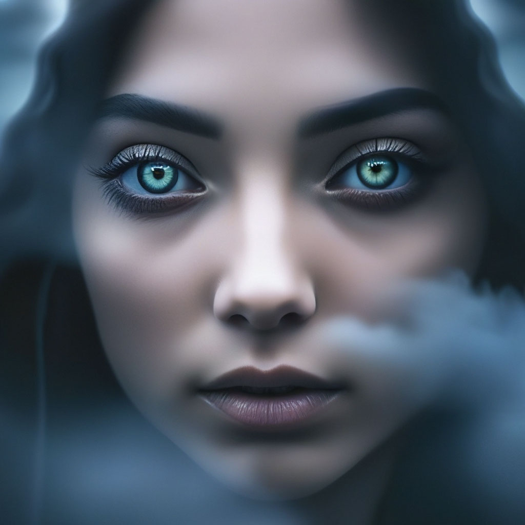 📸©️ Haze, a girl, on the forehead of the heavenly eye …