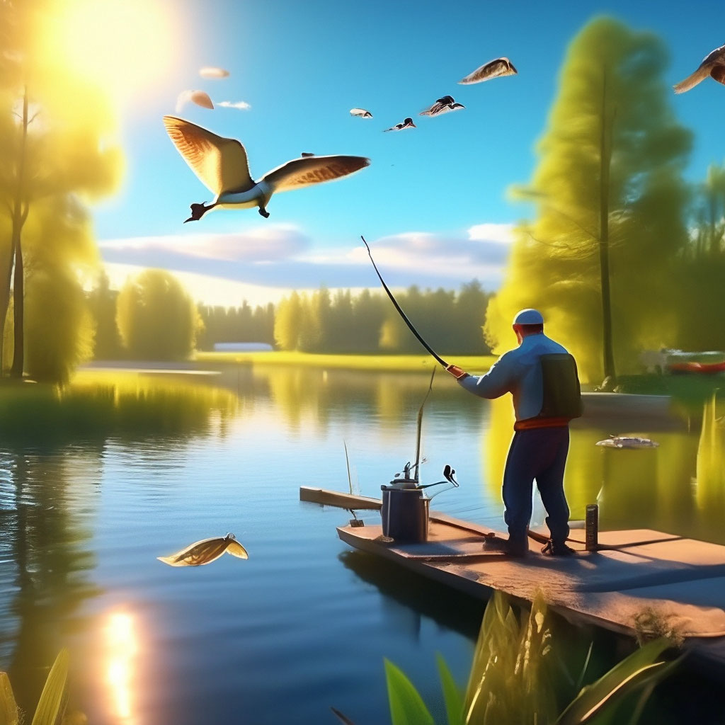 Обложка для видео, рыбалка на оби…» — создано в Шедевруме