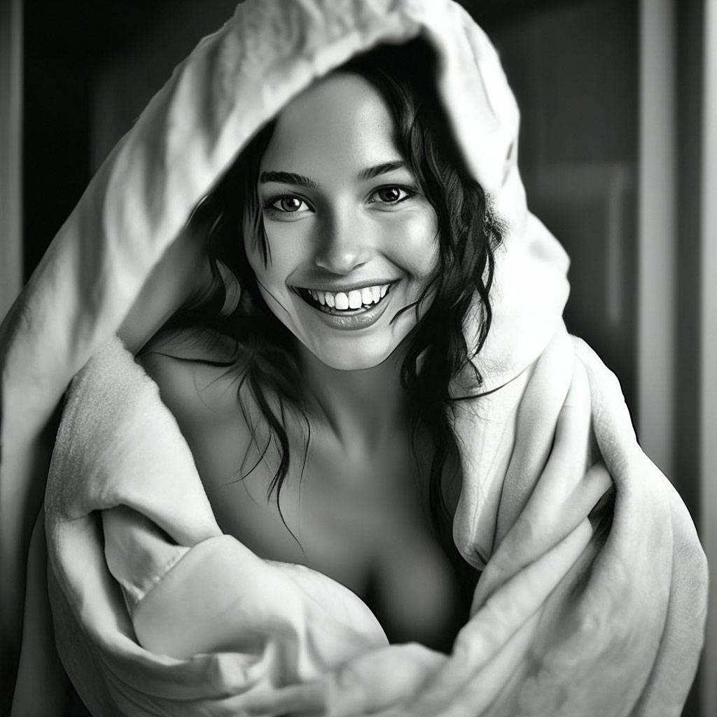 Красивая молодая женщина моется в ванной :: Стоковая фотография :: Pixel-Shot Studio