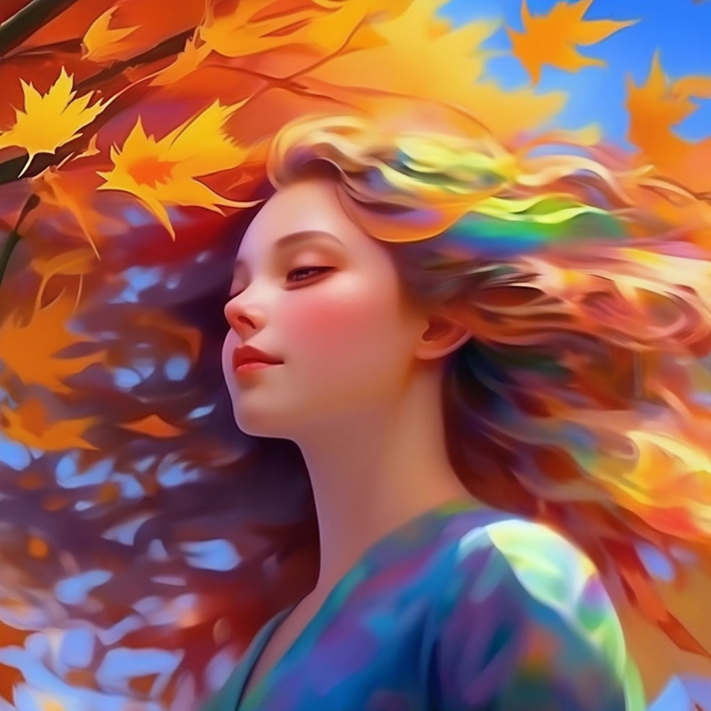 "Forward the autumn wind ruffled the curls of your hair and the leaves ...