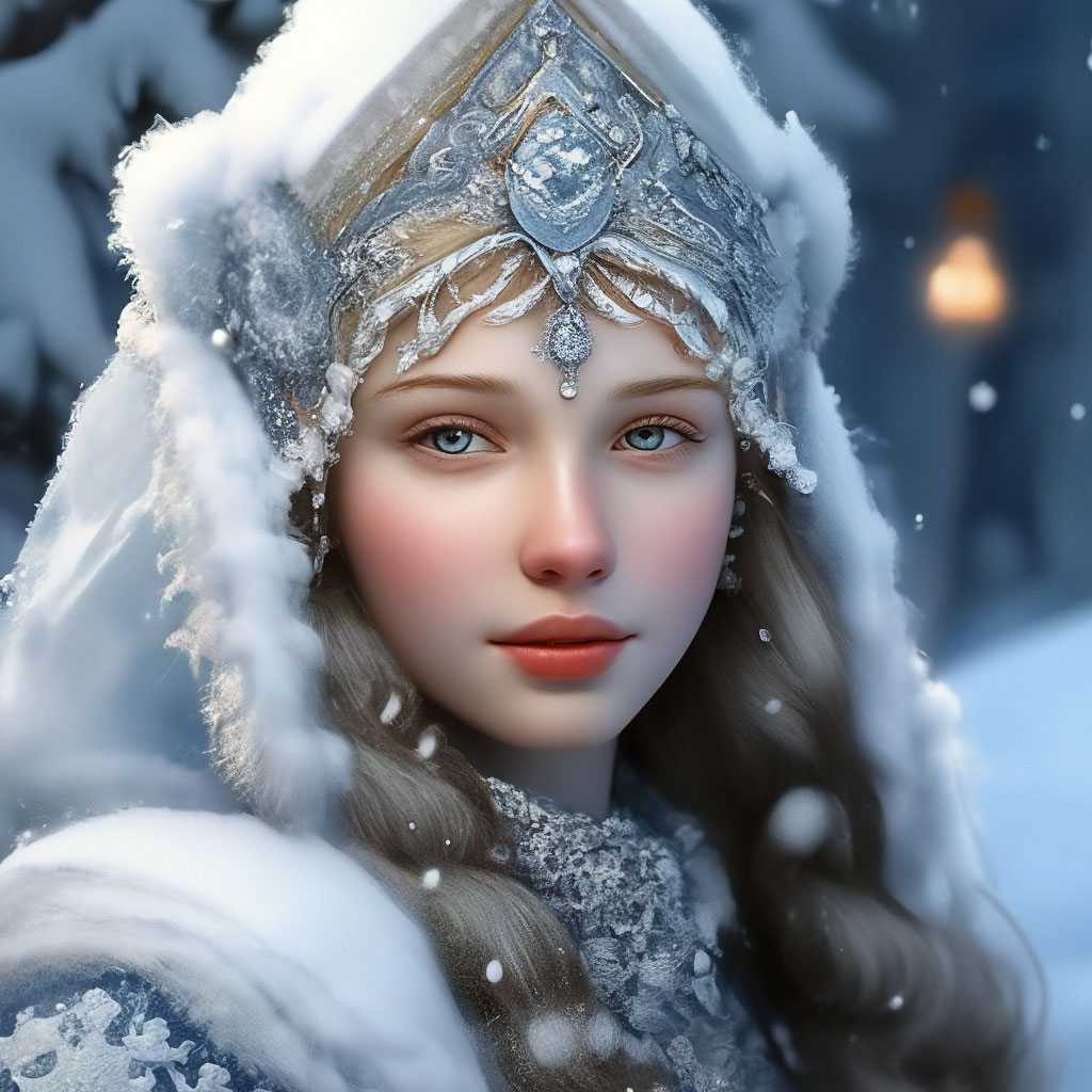 "The snow maiden in Russian fairy tales, professional photo ...