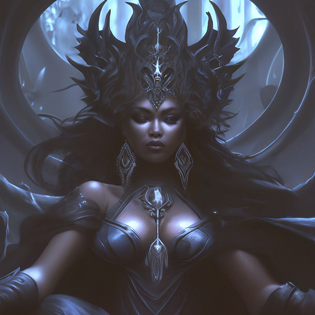 "Goddess of darkness" — image created in Shedevrum