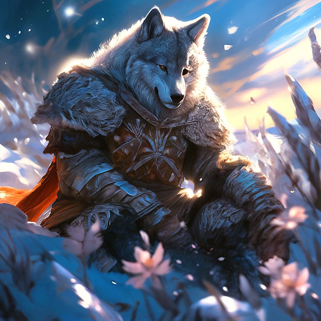"A lot of specks of sun rays of ice consist of solar glare the wolf of ...