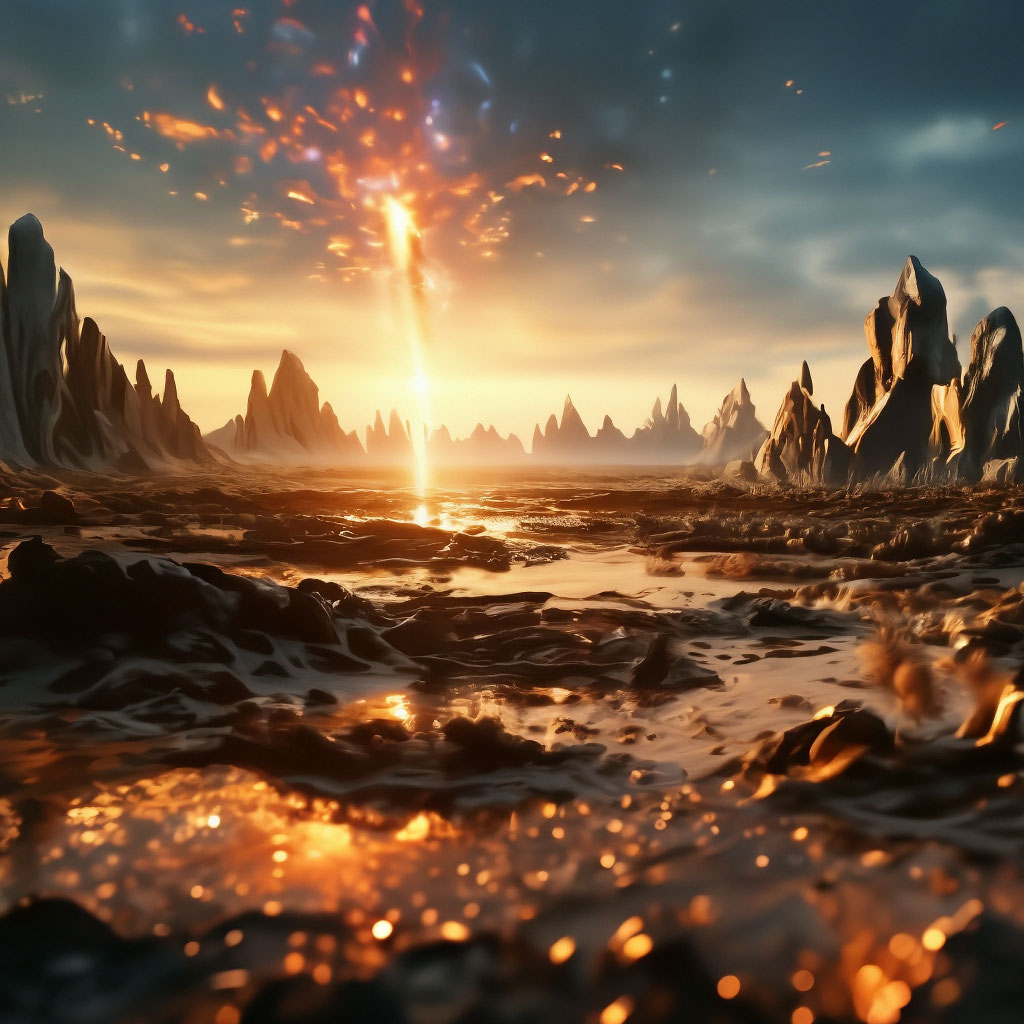 "The birth of the first life on Earth, aesthetically pleasing ...