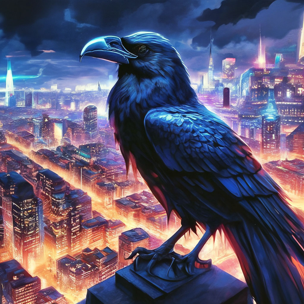 "The lights of the night city will remind you of a raven" — image ...
