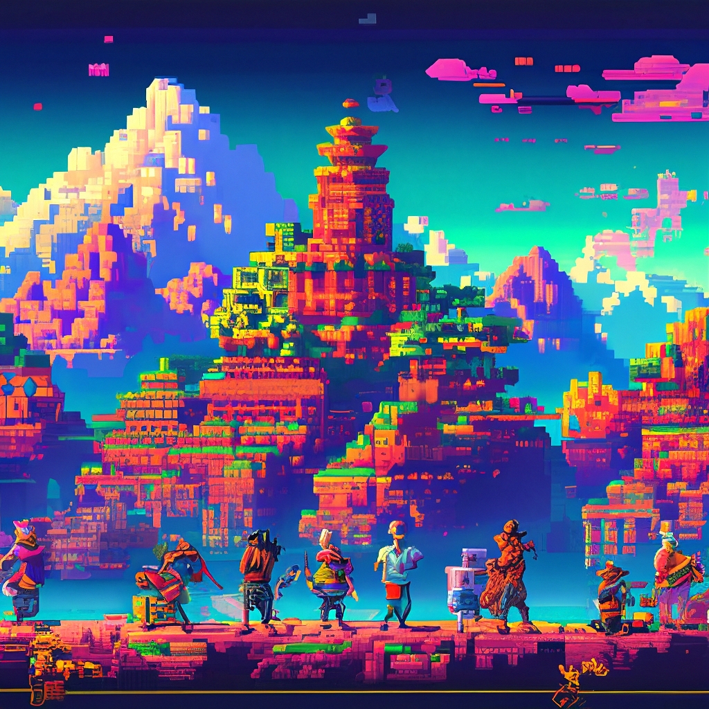 "Pixel graphics" — image created in Shedevrum