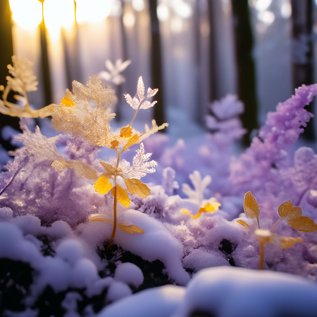 "Magical +fairy forest+winter++lilac shades+golden shades+, high ...