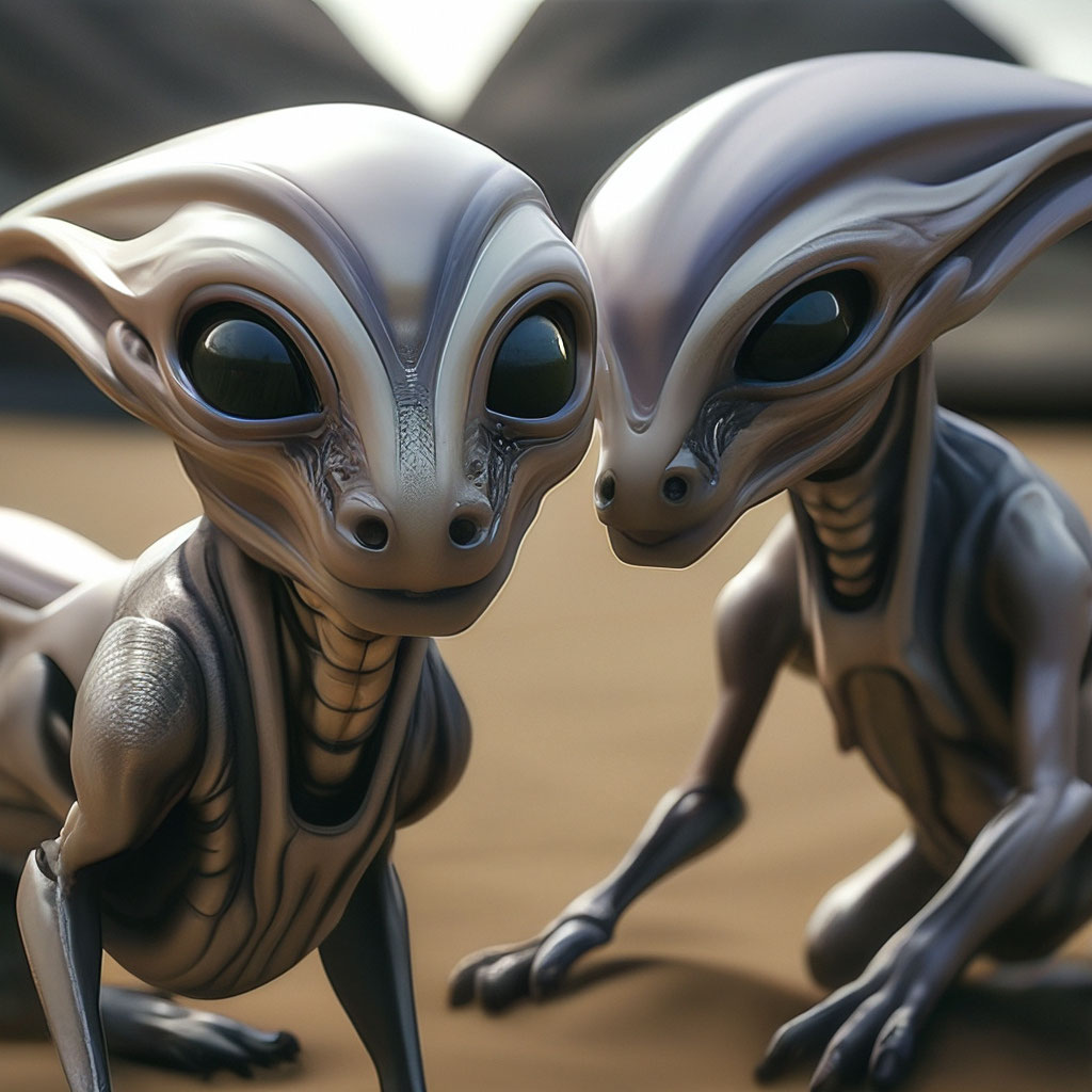 "Pets of aliens hyperrealism proportions aesthetically pleasing high ...