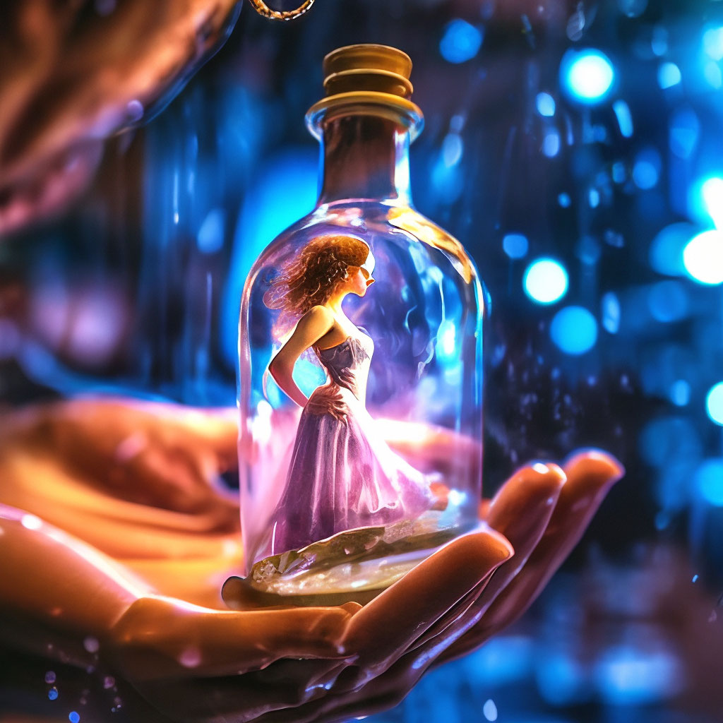 "Dancing in a bottle macro photography,inside an antique bottle ...