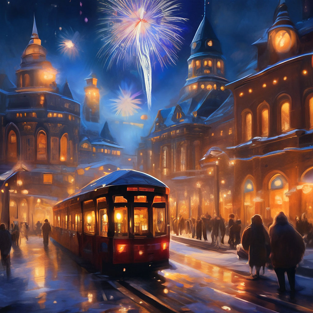 "Happy New Year!!!!" — image created in Shedevrum