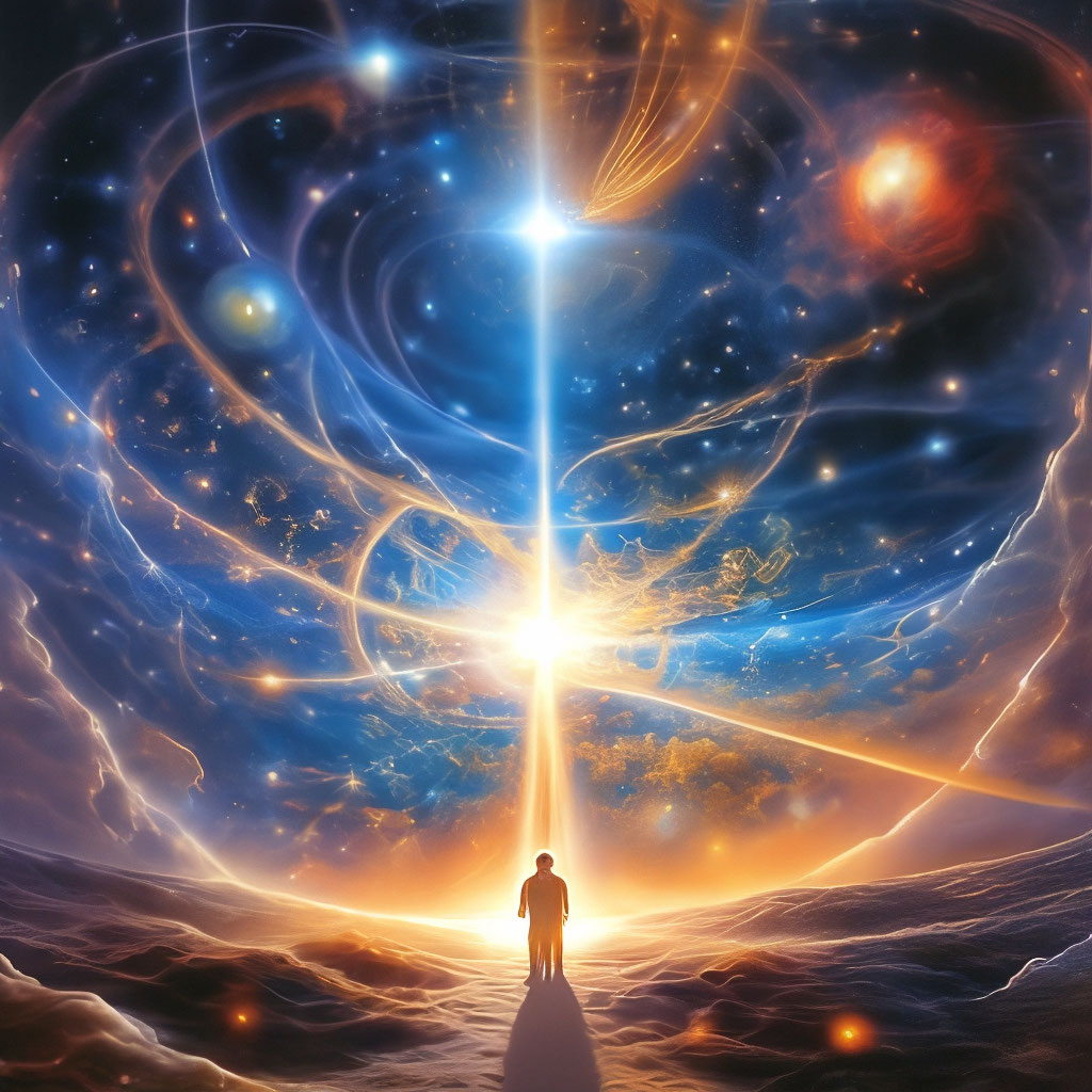"The origin of the universe." — image created in Shedevrum