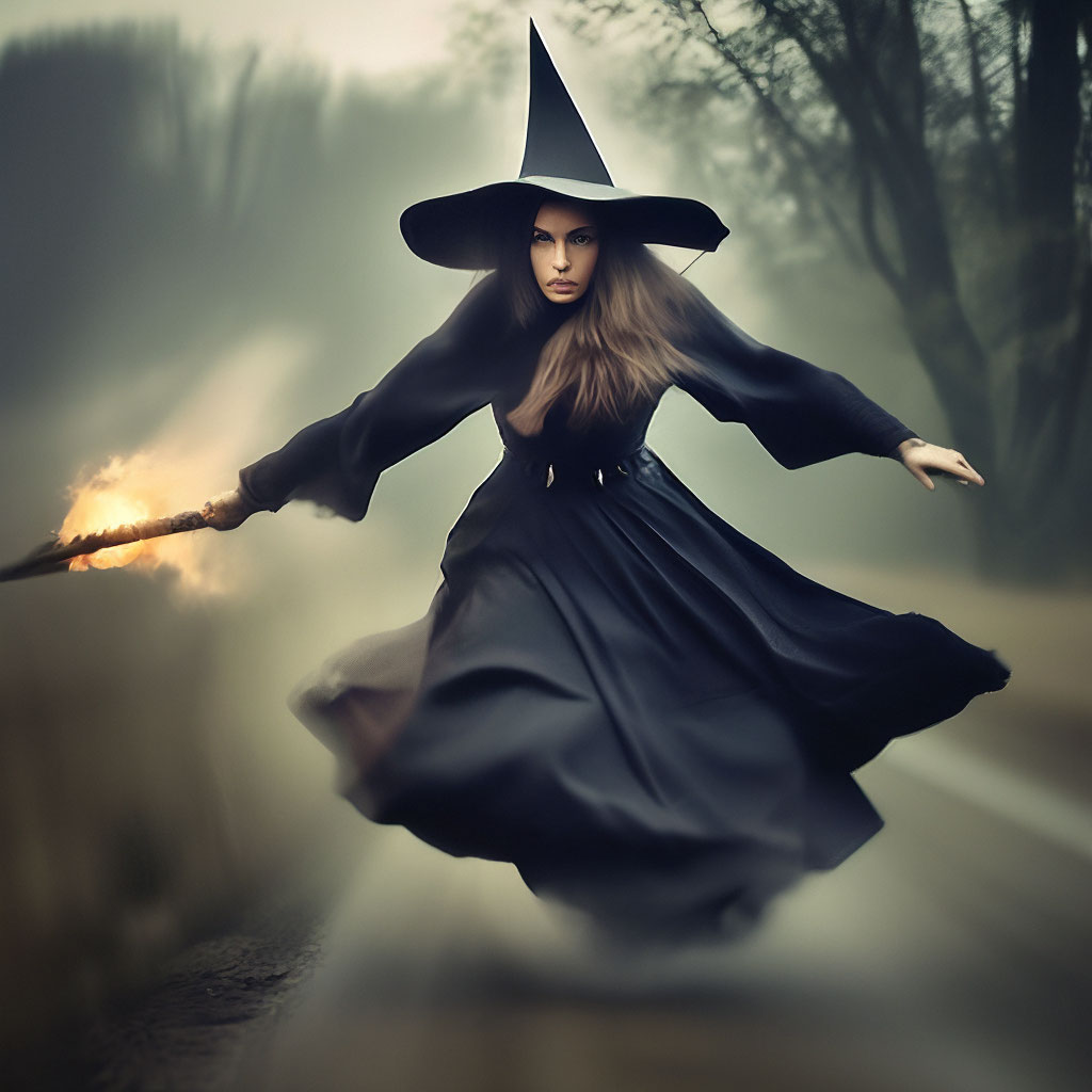 "A very old image of a witch" — image created in Shedevrum