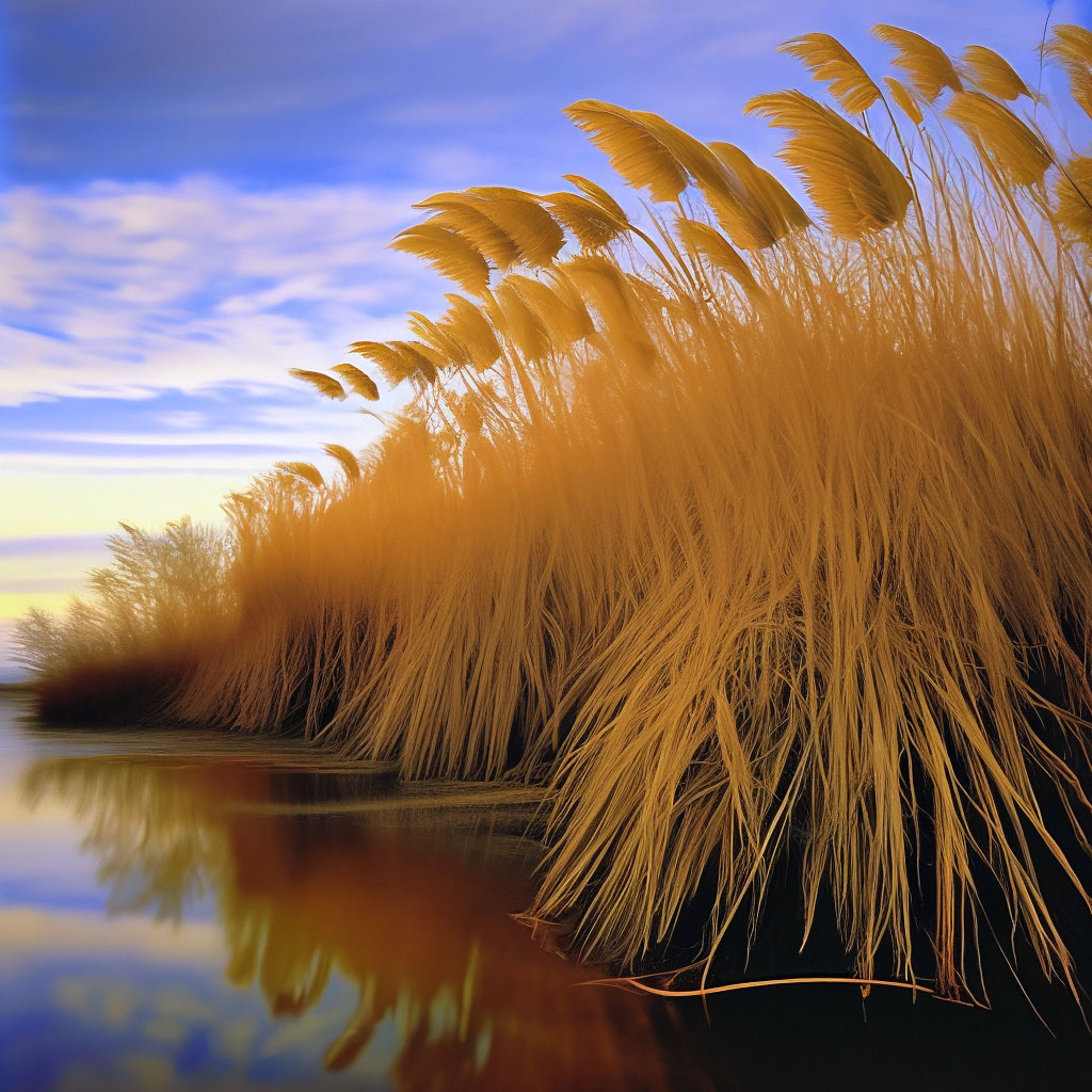"The reeds rustled, the trees bent" — image created in Shedevrum