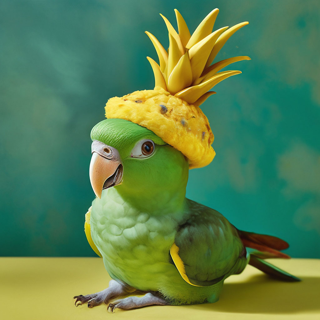 Попугай из ананаса