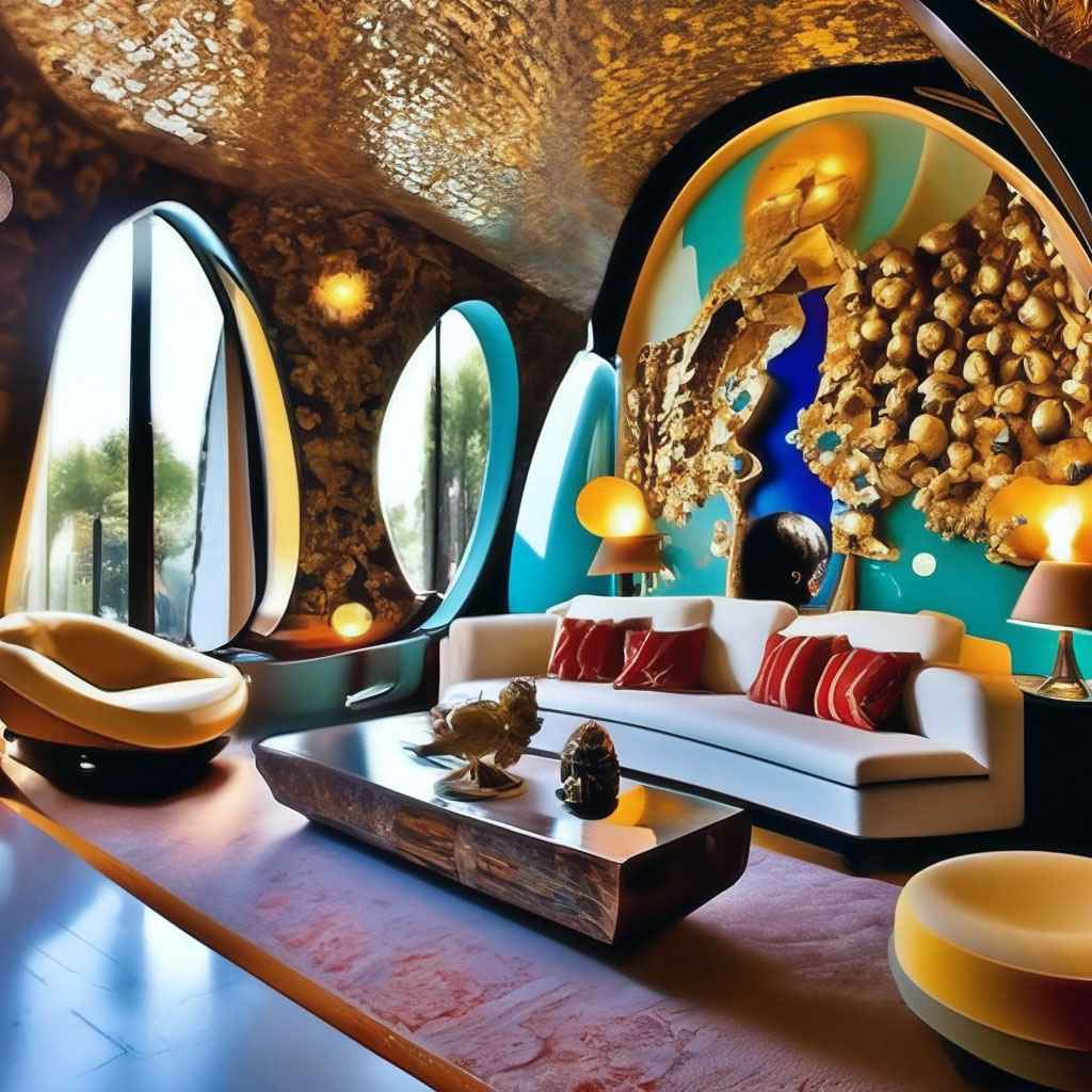 "Interior , in the style of Dali" — image created in Shedevrum