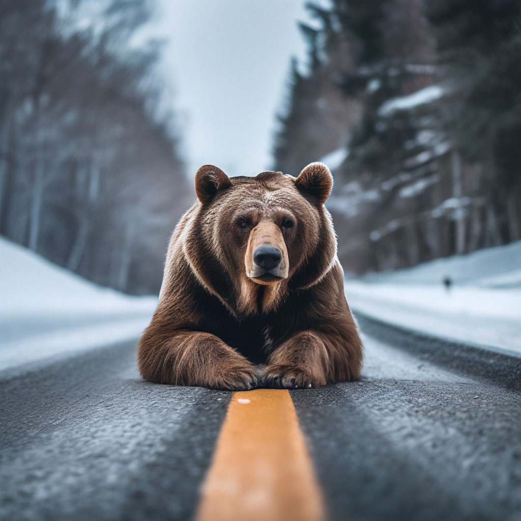 brown-bear-lies-on-a-snowy-road-and-does-not-let-you-pass