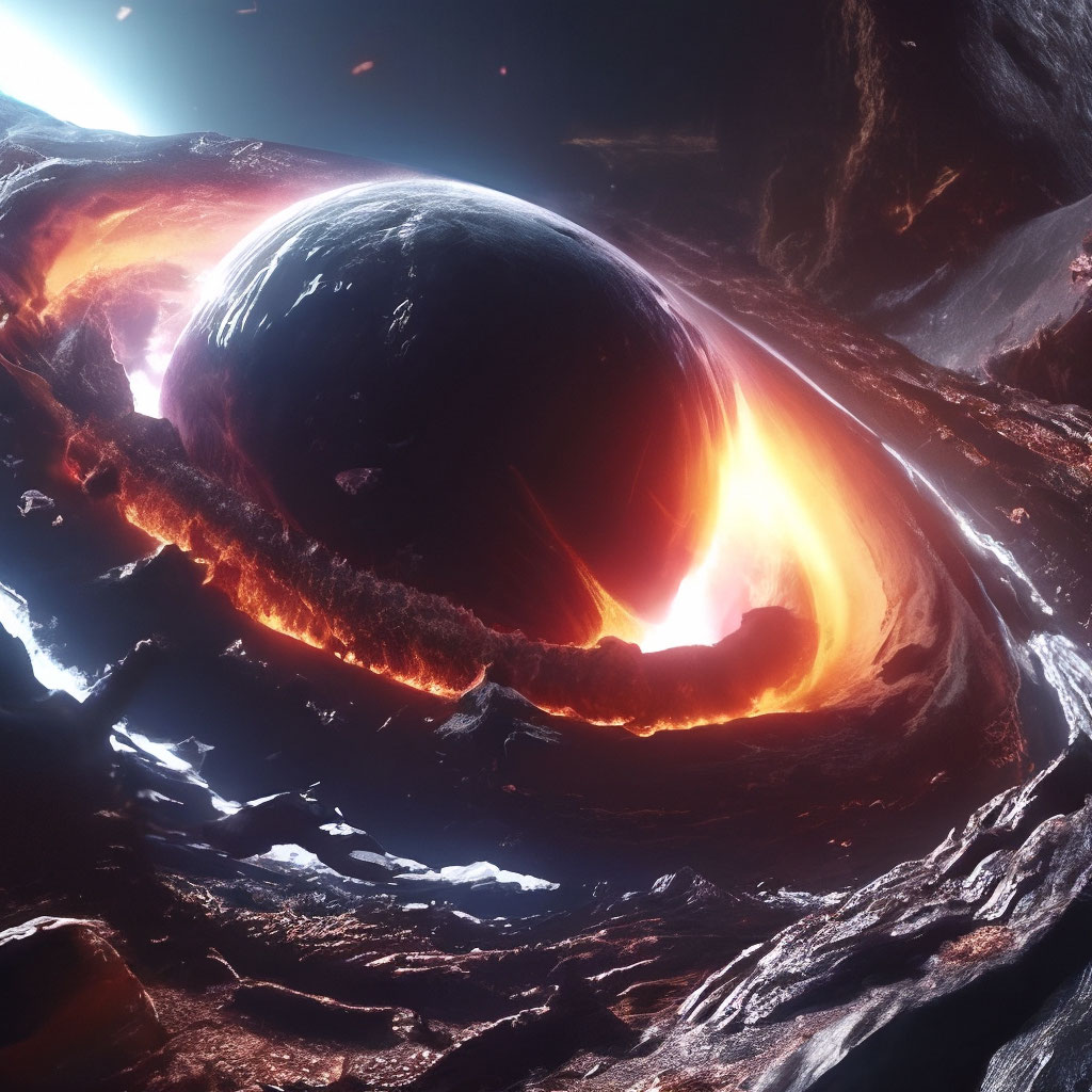 "Black hole eats alien planet realism ISO 800k, HD 128k," — image ...
