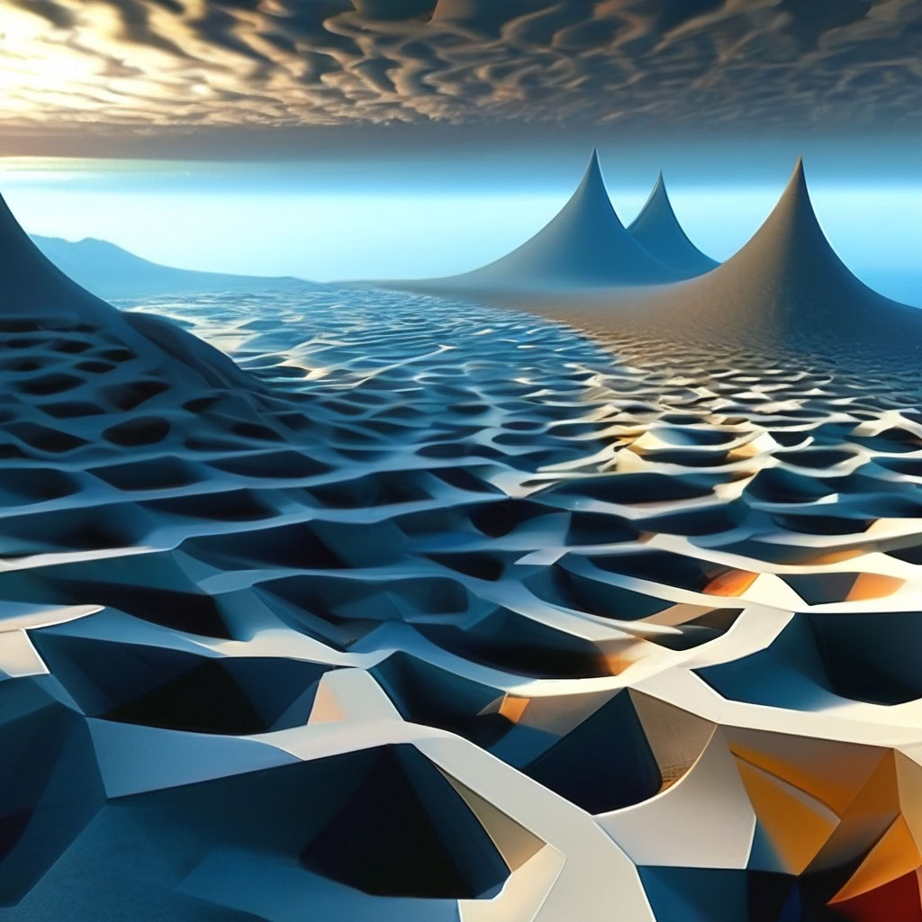 "Diffeomorphic degenerate multidimensional space, landscape" — image ...