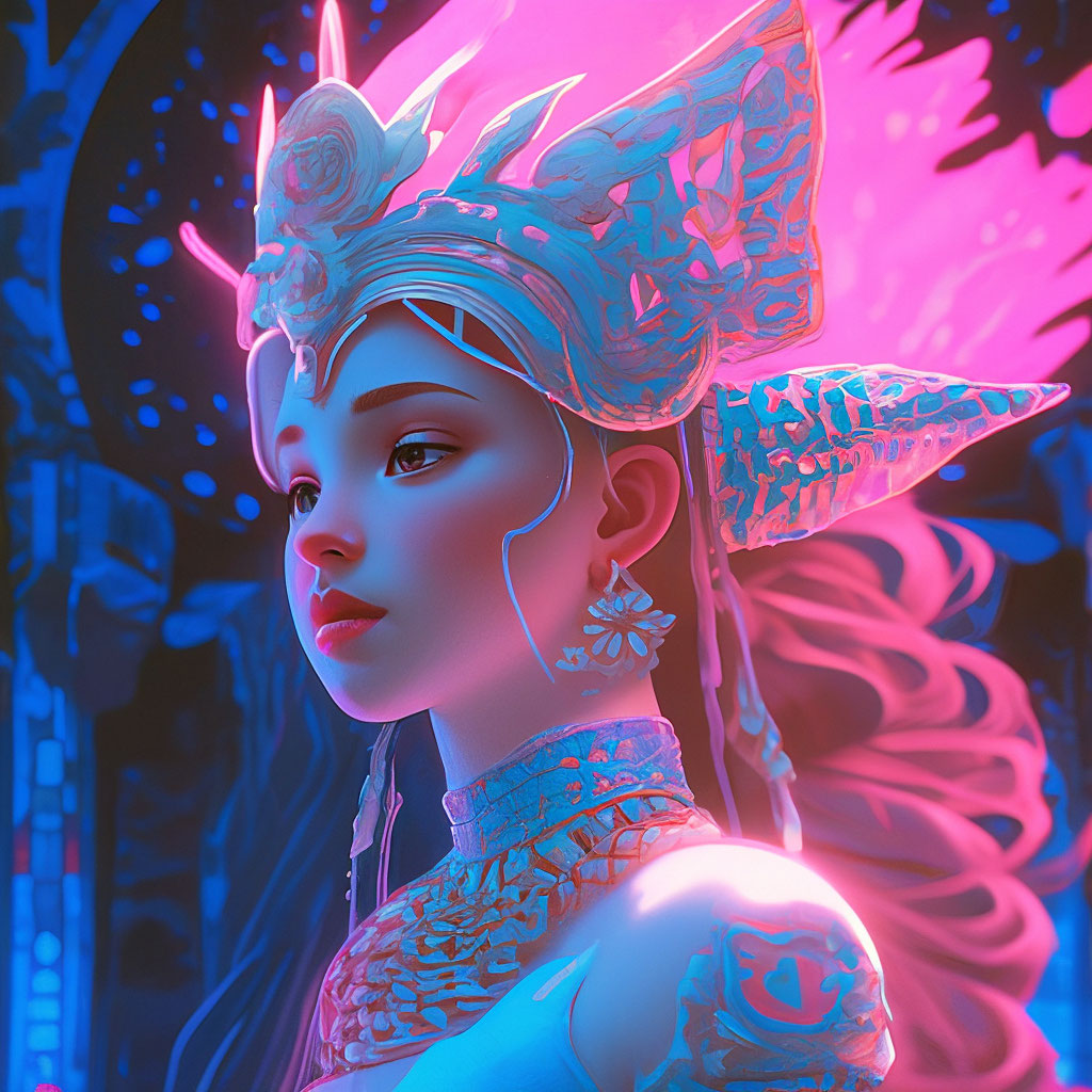 "Young goddess, high detail" — image created in Shedevrum
