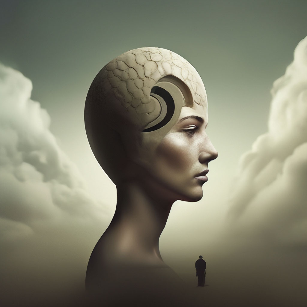 "A hole in the whole head" — image created in Shedevrum