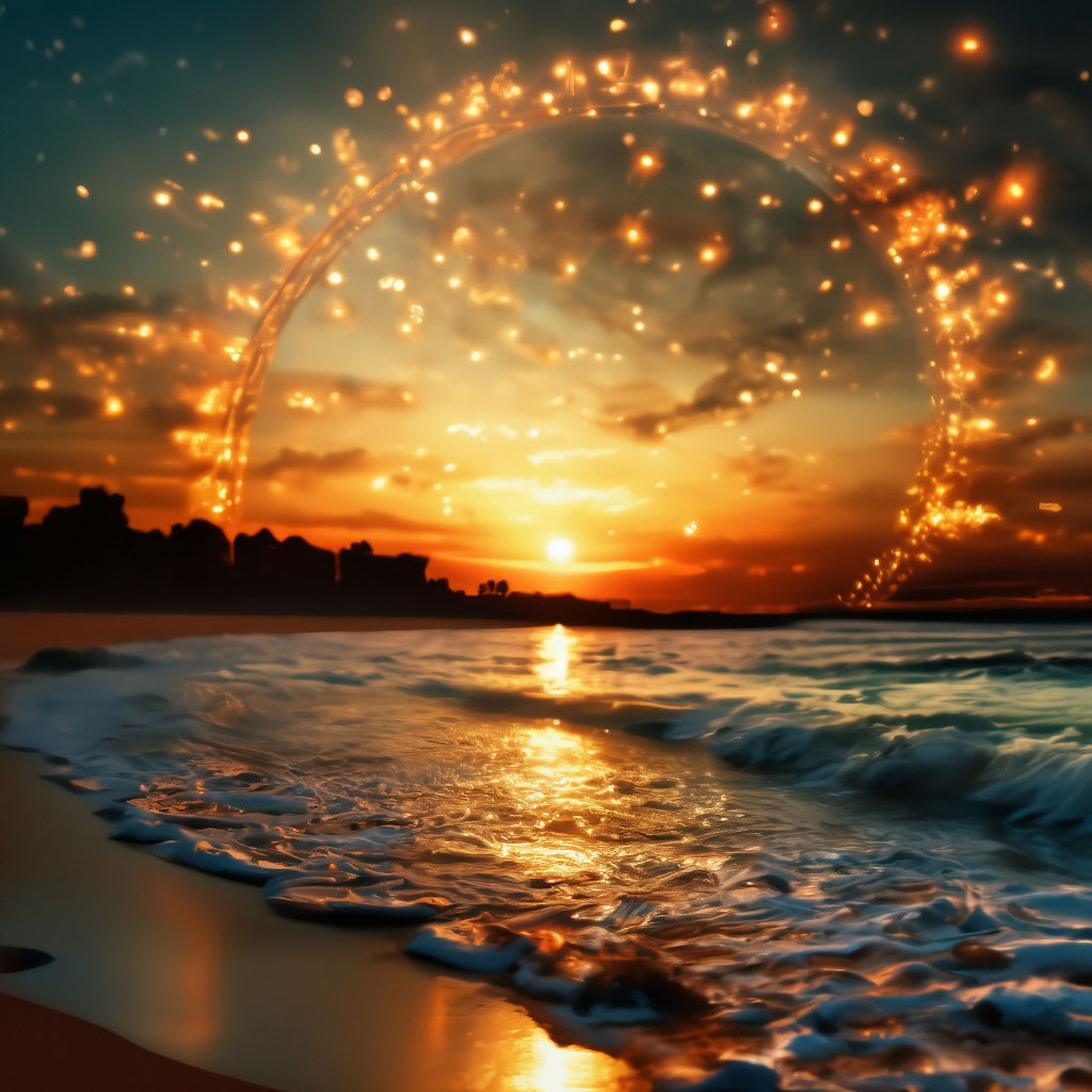 "If the new year were in summer" — image created in Shedevrum