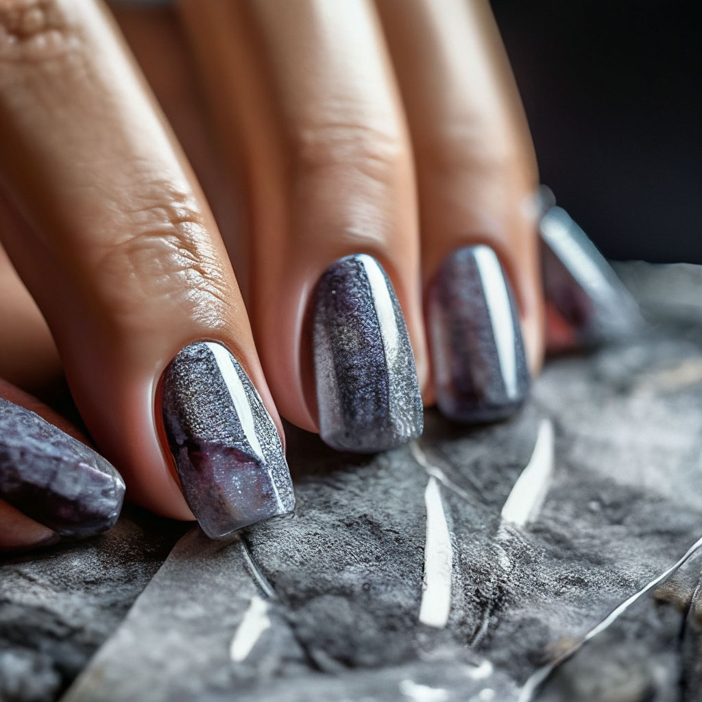 Эффект натуральных камней на ногтях: модный дизайн, фото