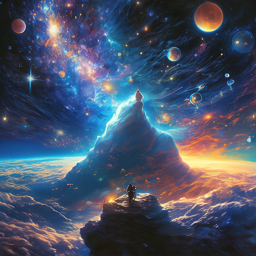 "The universe" — image created in Shedevrum