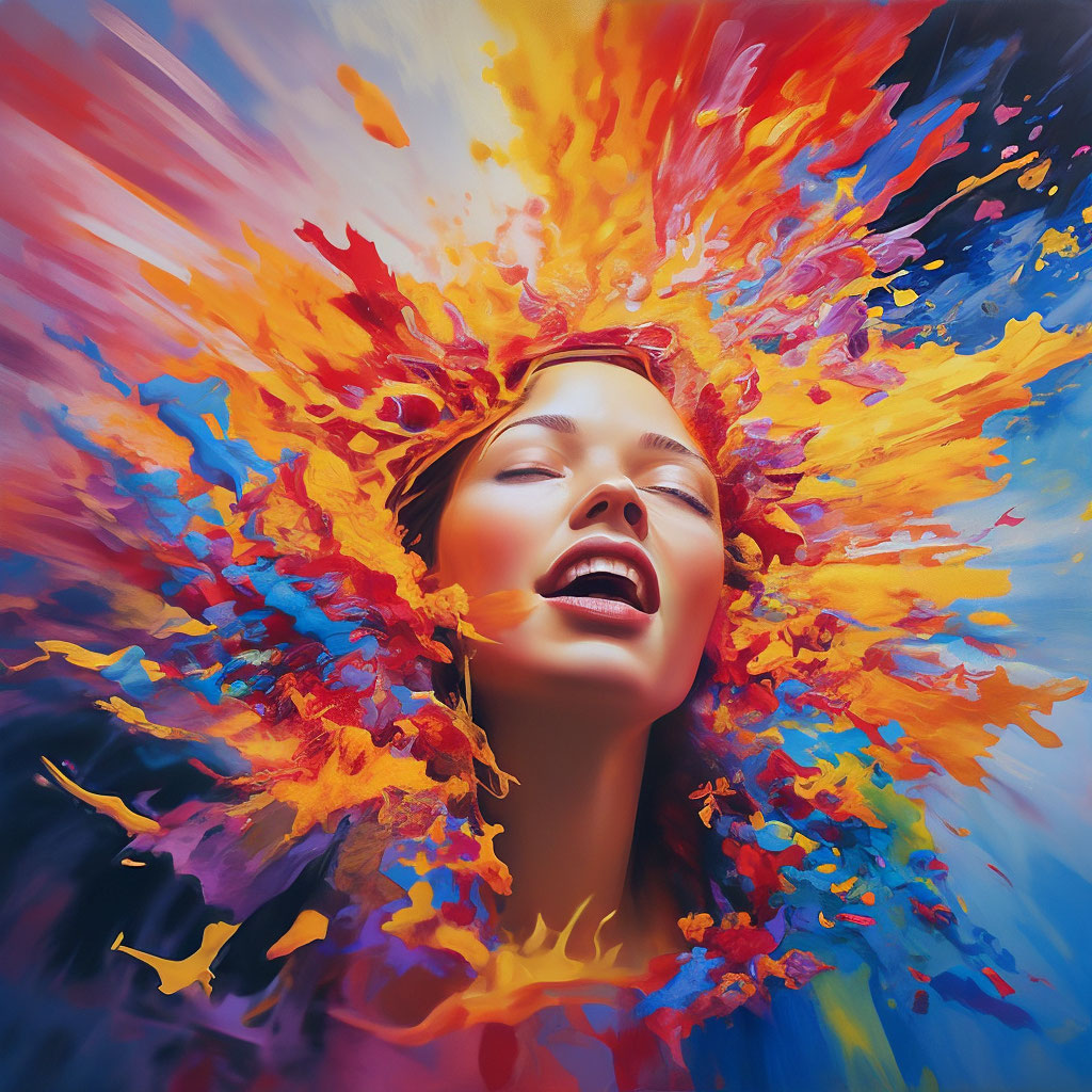 "An explosion of emotions" — image created in Shedevrum