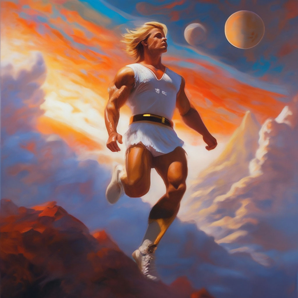 "Surrealism JUPITER is a man strong handsome jock" — image created in ...