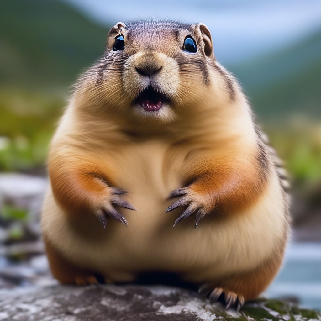 "Fat gopher realistic as in real life" — image created in Shedevrum